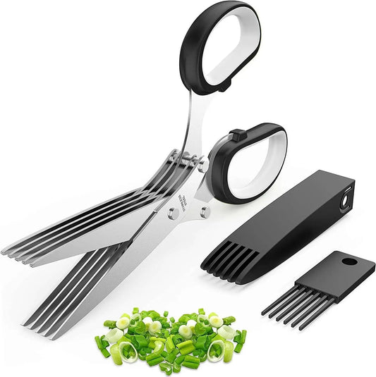 Herb Scissors With 5 Blades And Cover