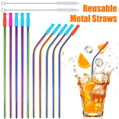 10Pcs 20Pcs 50Pcs Stainless Steel Straws Uten