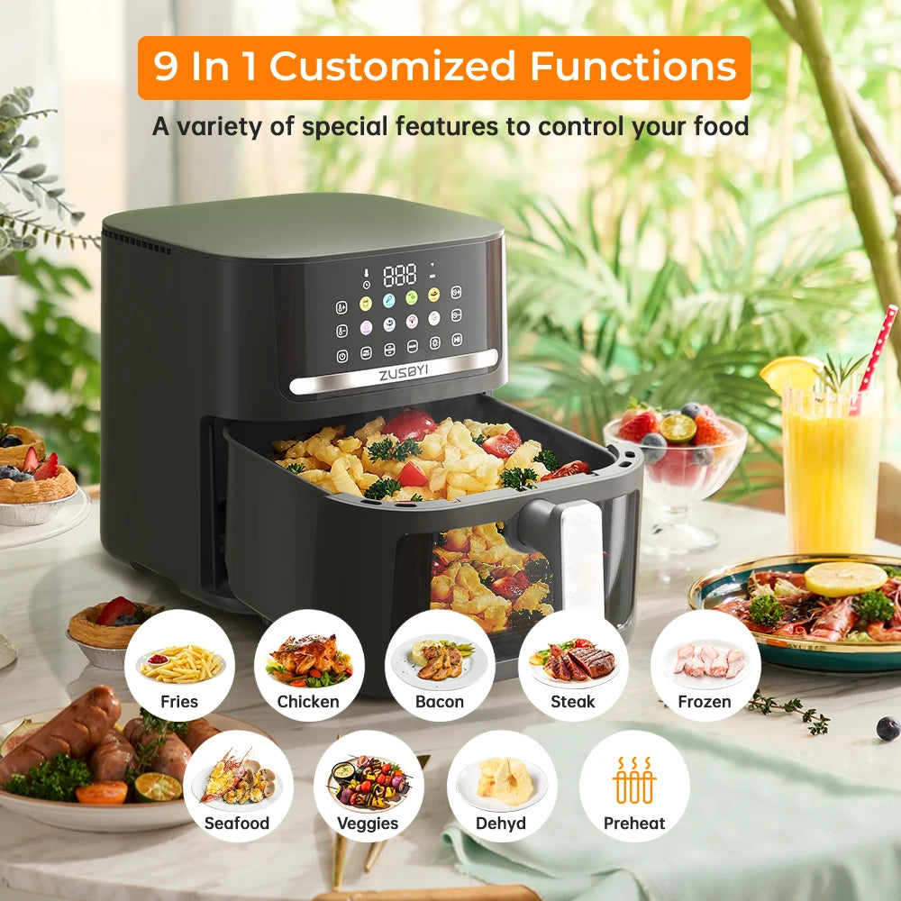 6.5QT Air Fryer Oven With Visible Window