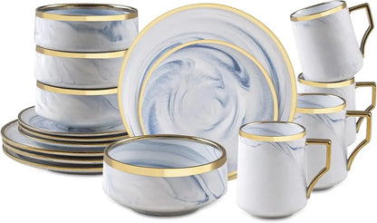 Fine China 20pc Dinner Set, 5 colors