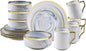 Fine China 20pc Dinner Set, 5 colors