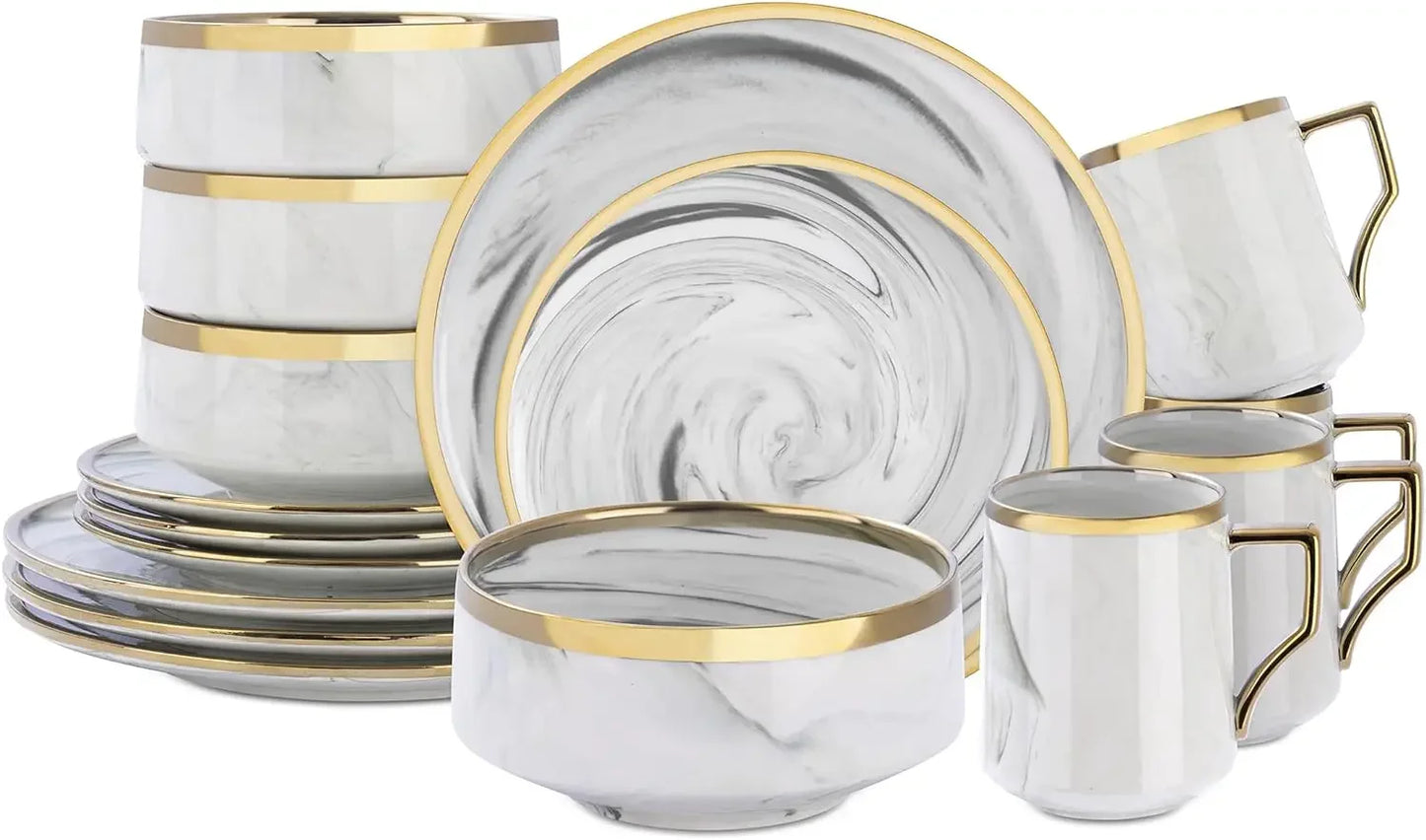 Fine China 20pc Dinner Set, 5 colors