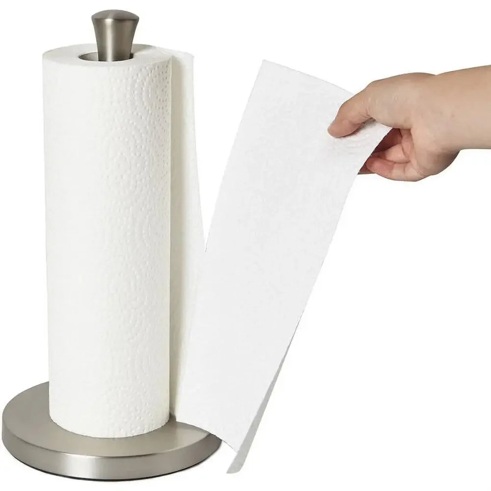 Modern Nickel Paper Towel Holder