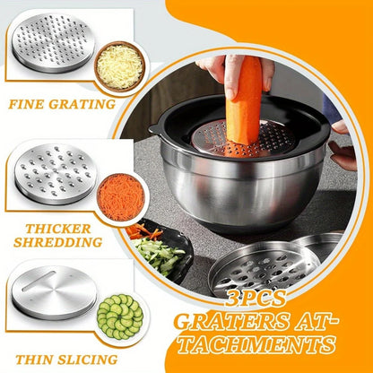 17pcs, Mixing Bowl Set With Lids Grater