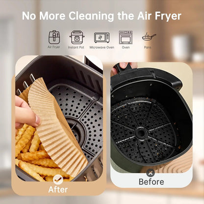 Air Fryer Disposable Paper Liner Square 8in