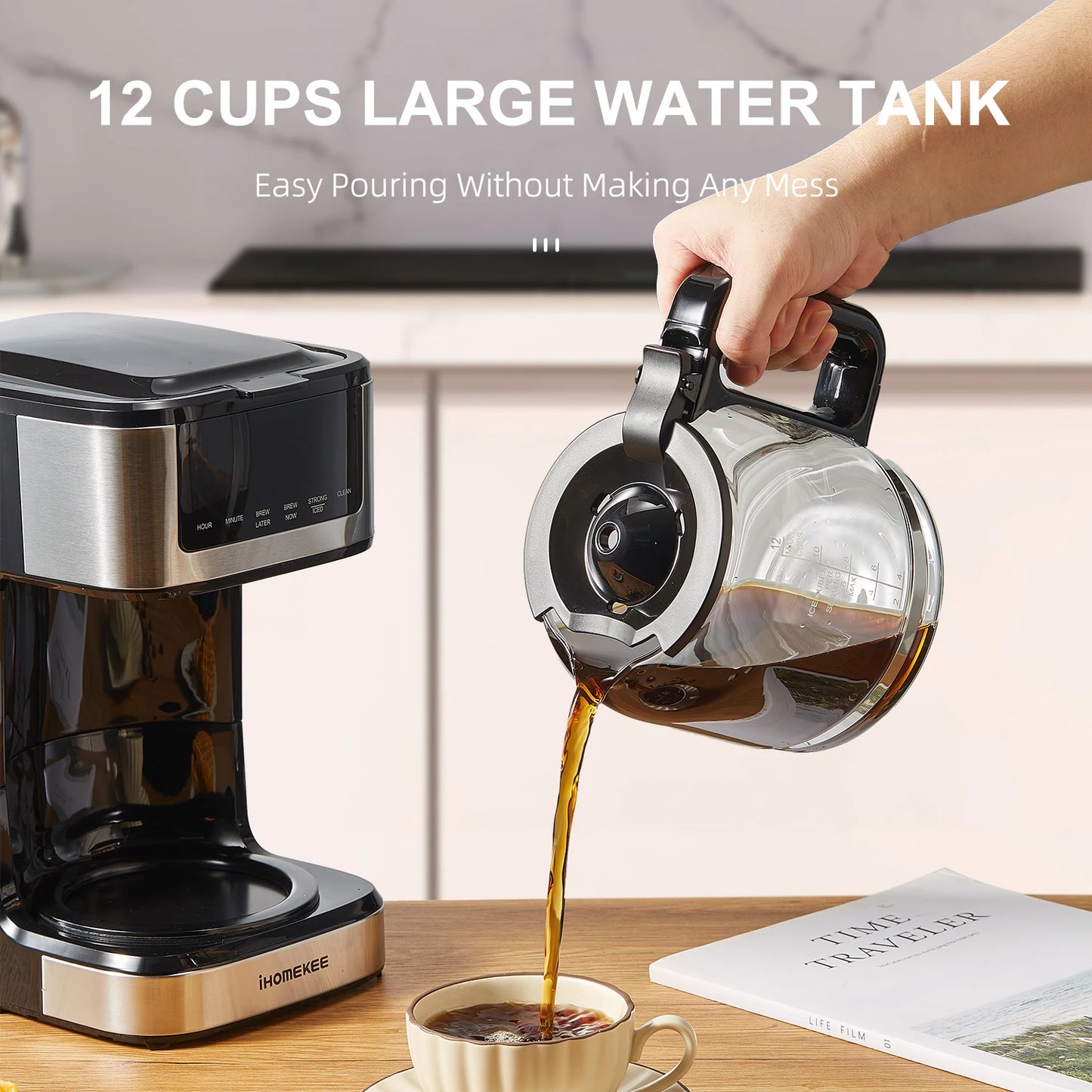 Coffee Machine with Iced Coffee Function, 12-cup