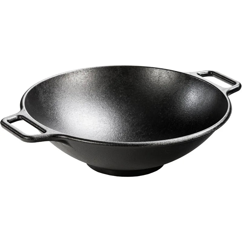 14 Inch Seasoned Cast Iron Wok