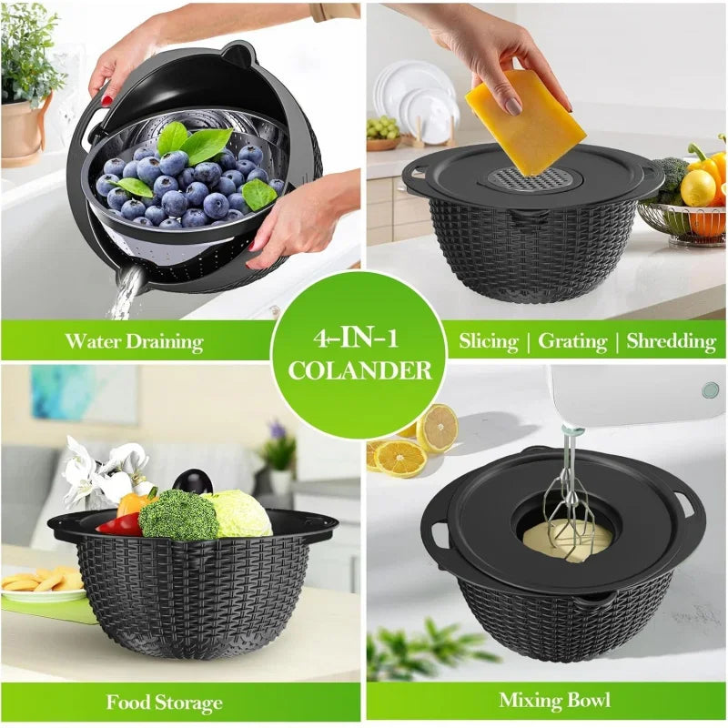 4-1 Colander with Bowl Set