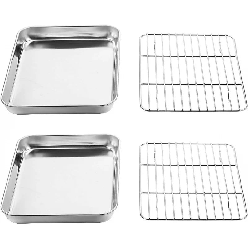 Baking Sheet with Rack Set [2 Sheets/2 Racks]