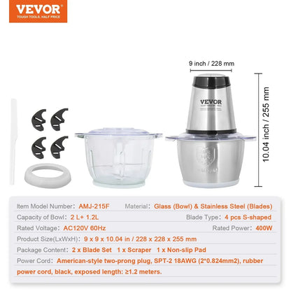 Electric Food Processor, 4 styles