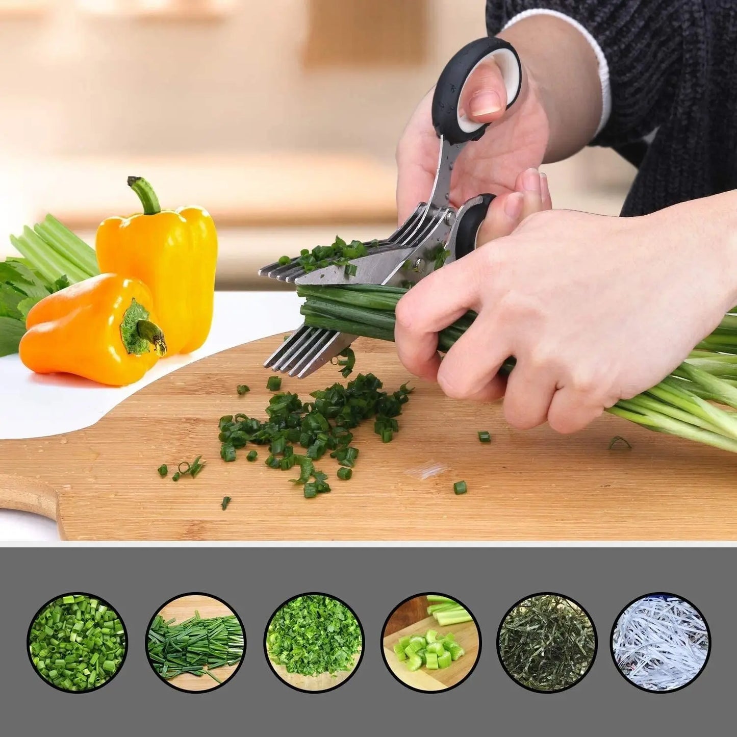 Herb Scissors With 5 Blades And Cover