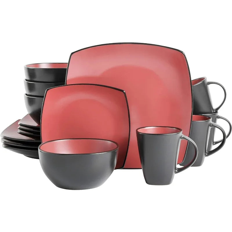 Dinnerware Set, Service for 4 (16pcs), 6 colors