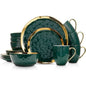 Porcelain 16 Piece Dinnerware Set, 4 colors