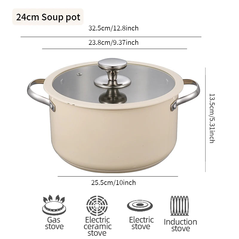 Cook Pot Set with Glass Lid 4 PCS