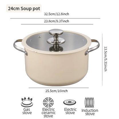 Cook Pot Set with Glass Lid 4 PCS