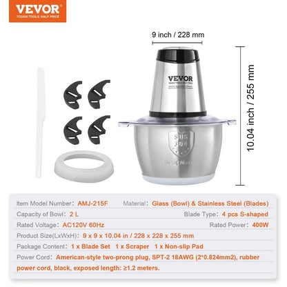 Electric Food Processor, 4 styles