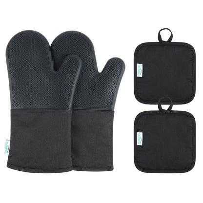 Silicone Insulated Scalding Gloves + Insulated Pot Holders