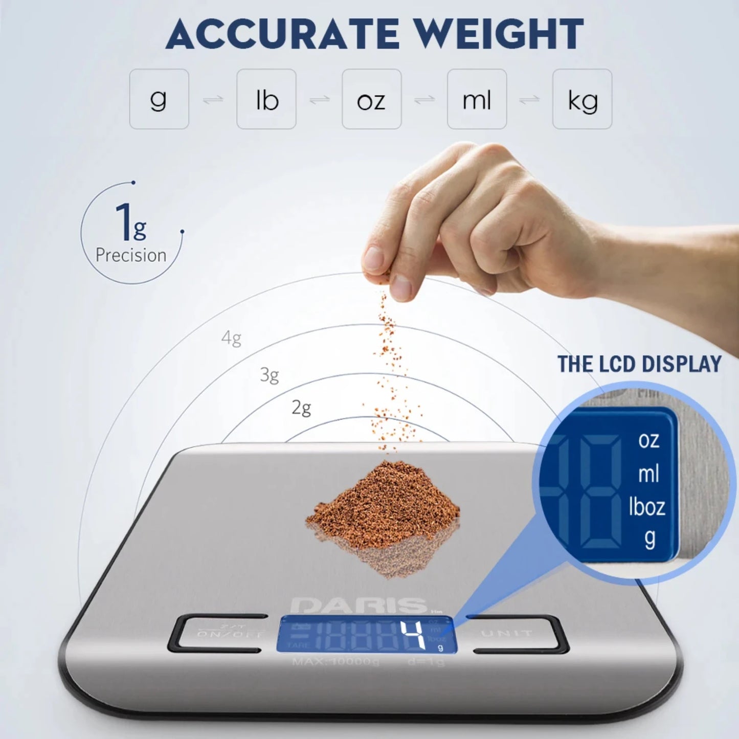 Kitchen Scale, LCD Electronic Scales, 2 colors