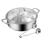 Hot Pot, Divider, Glass Lid, 2 sizes