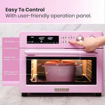 Retro Style Infrared Heating Air Fryer Toaster Oven