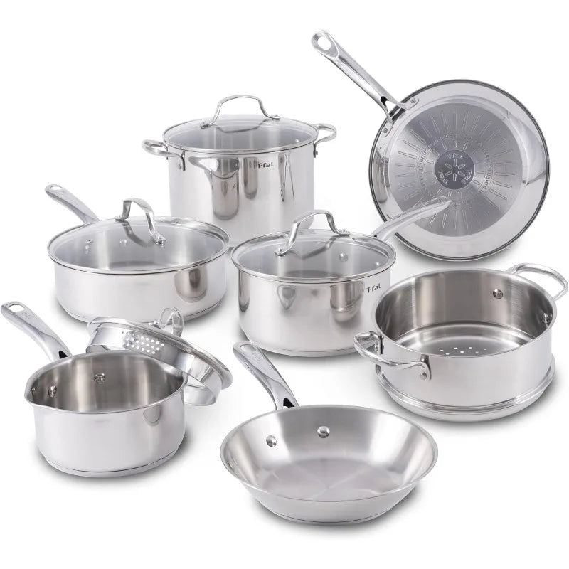 Gourmet Stainless Steel Cookware Set, 11 Piece