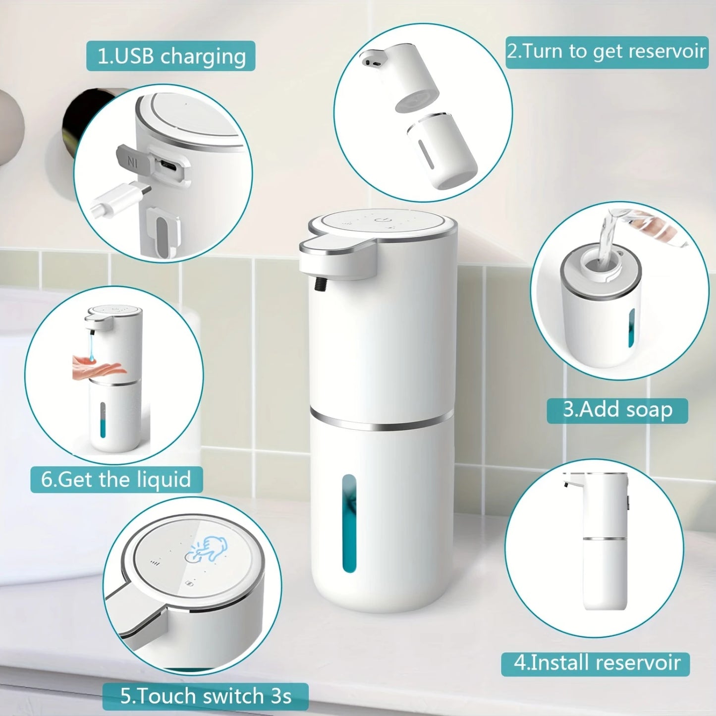 Automatic Soap Dispenser, Foam or Gel