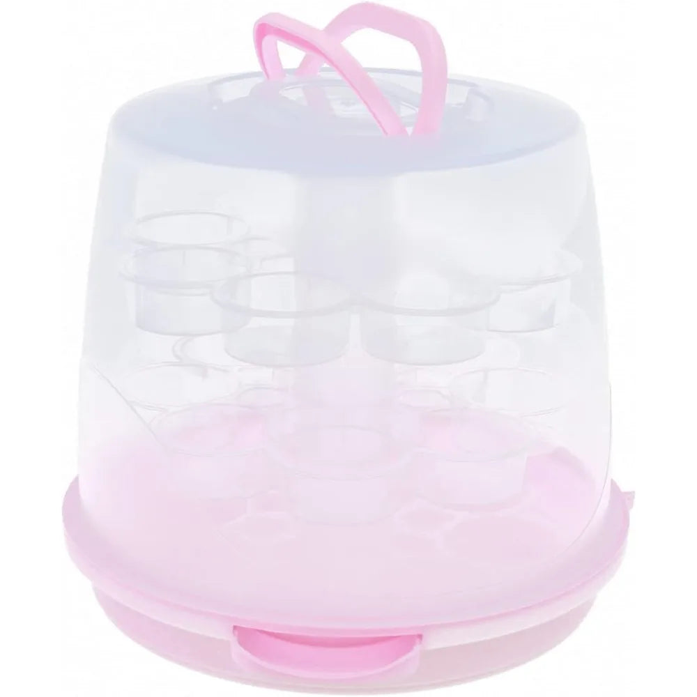 3 Tier Plastic Carrier Container, 3 Layer Muffin Cupcake