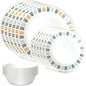 18 Piece Glass Dinnerware Sets, 4 patterns