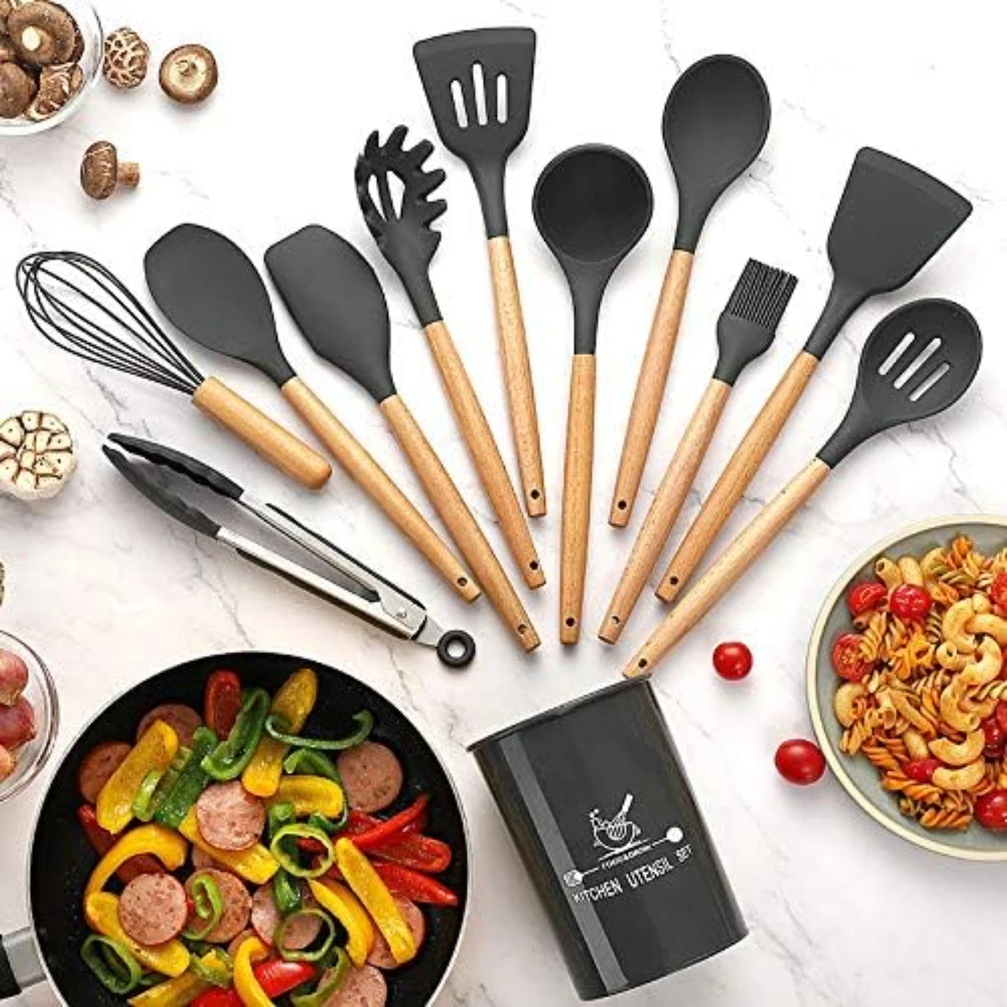 Silicone Cooking Utensils Set, 2 styles