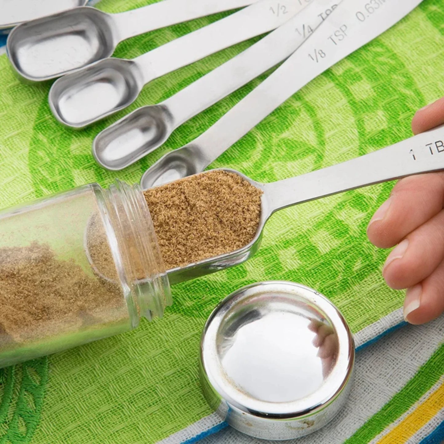 6pcs Stainless Steel Measuring Spoon Set