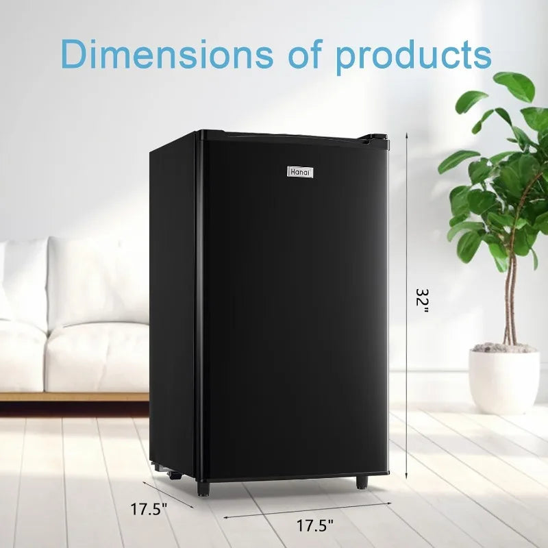 Mini Fridge, Adjustable Thermostat, 3.5 Cu.ft, 2 colors