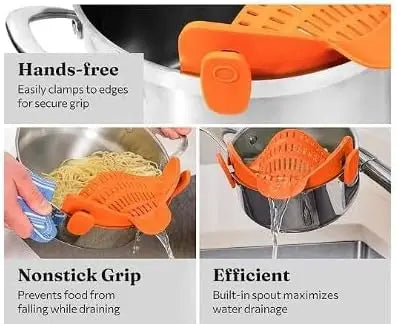 Silicone Pasta Strainer Clip-On