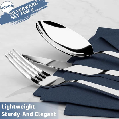 40 Piece Silverware Set