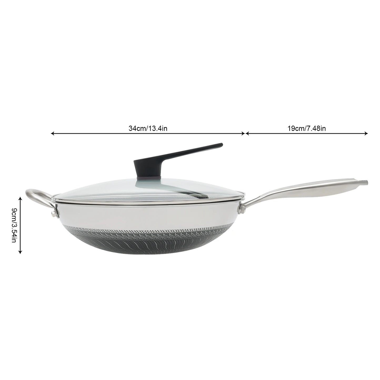 13.4" Stir Fry Pan with Lid