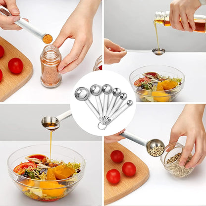 4pc/7pc Stainless Steel Measuring Spoons Set