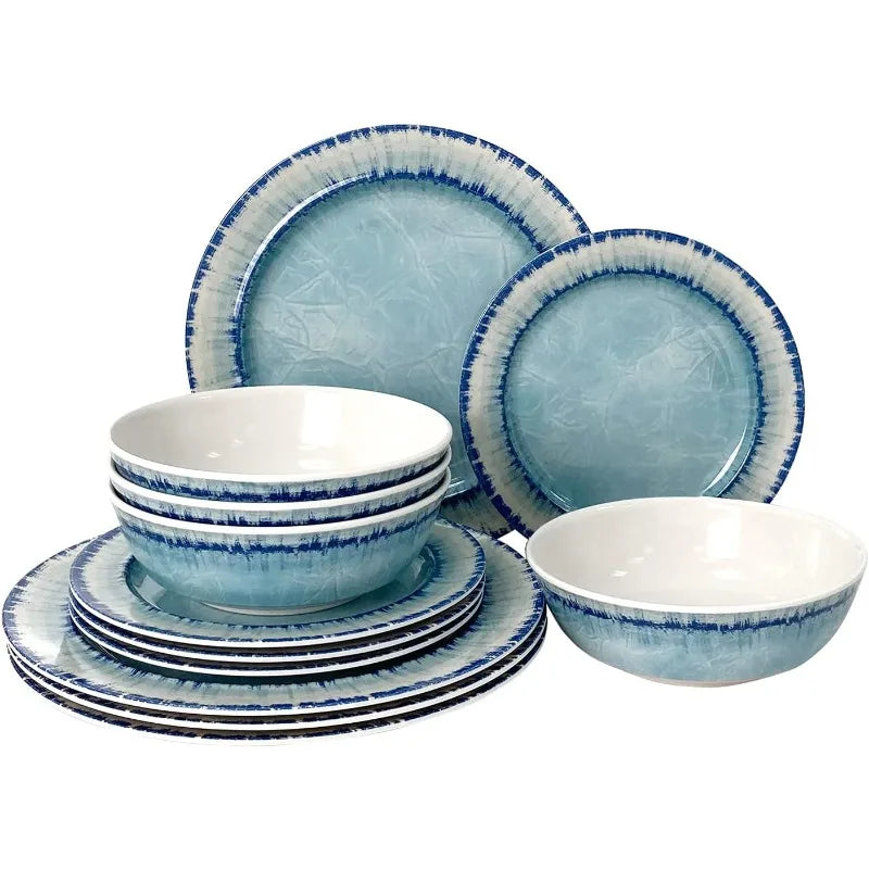 Set of 12 Tableware , 3 Colors