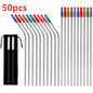 10Pcs 20Pcs 50Pcs Stainless Steel Straws Uten