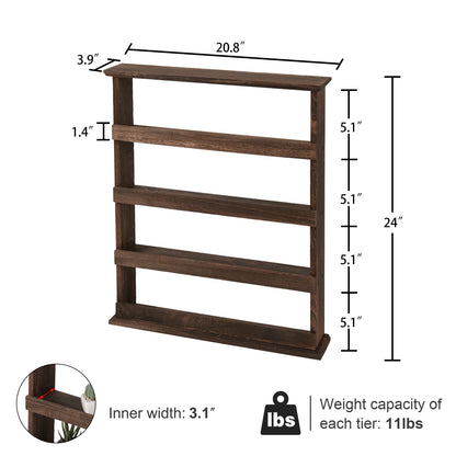 Wood Spice Rack Wall Mount