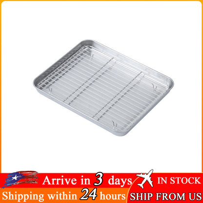 2Pcs Baking Pan With Wire Rack