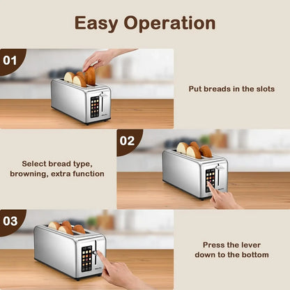 4 Slice Toaster Touch Screen