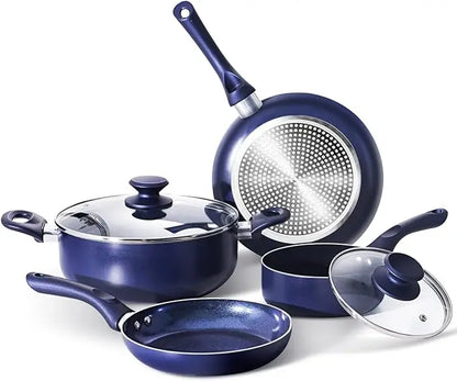 6/7/10 PCS Pots and Pans Set, 3 colors