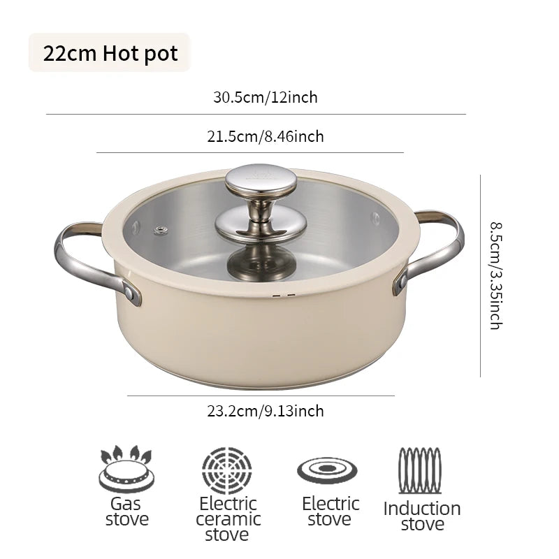 Cook Pot Set with Glass Lid 4 PCS