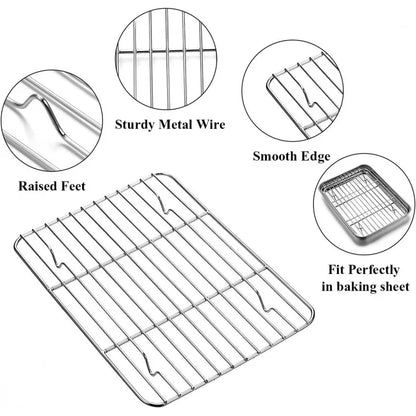 Baking Sheet with Rack Set [2 Sheets/2 Racks]