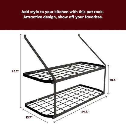 Hanging Pot Rack - 2-Tier