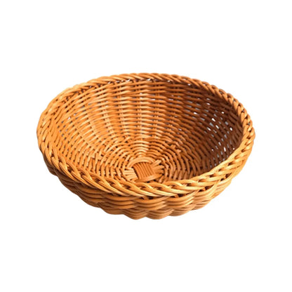 Round Simulation Rattan Fruit Basket, 2 sizes