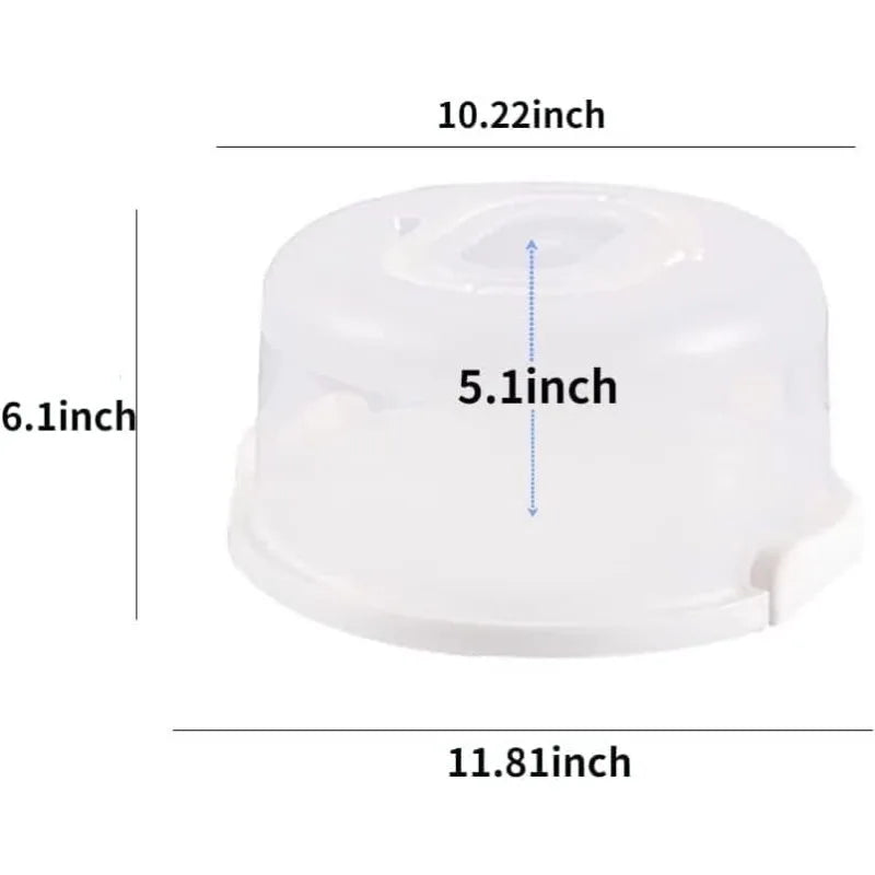 10 Inch Cake Carrier Stand, Handles and Lids