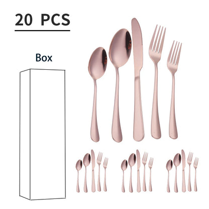 5/10/20 pcs Flatware Set, 4 colors