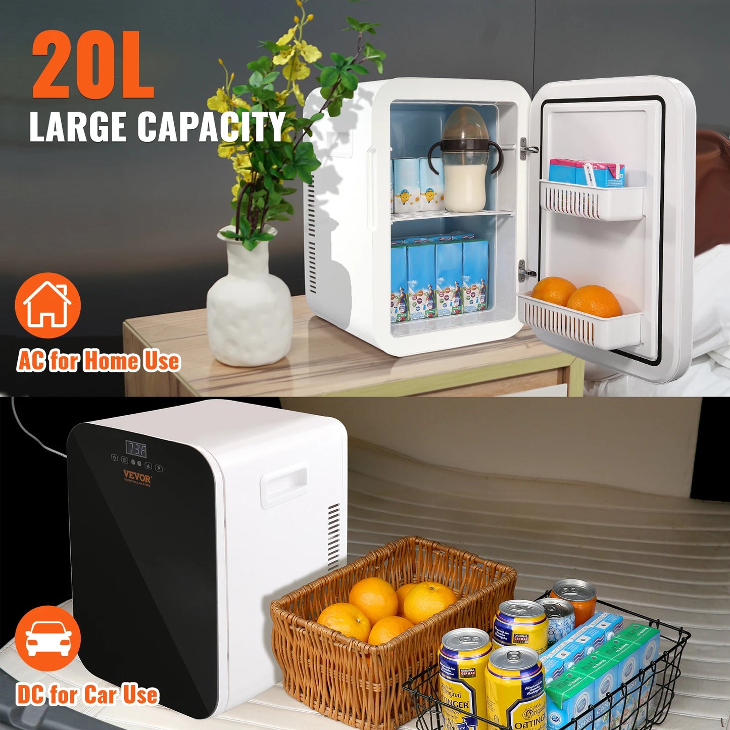 20L Mini Refrigerator Portable Freezer Cooler