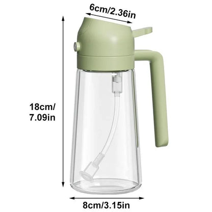 2pc 2 In 1 Oil Spray Bottle