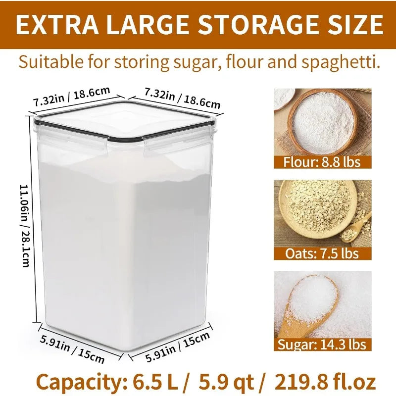 4 Pack Extra Large Airtight Storage Containers